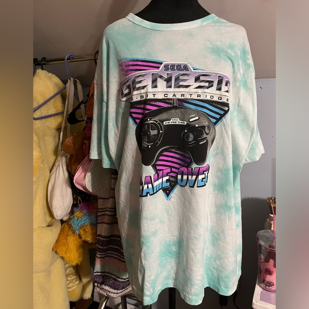 Vintage tie-dye sega genesis tee